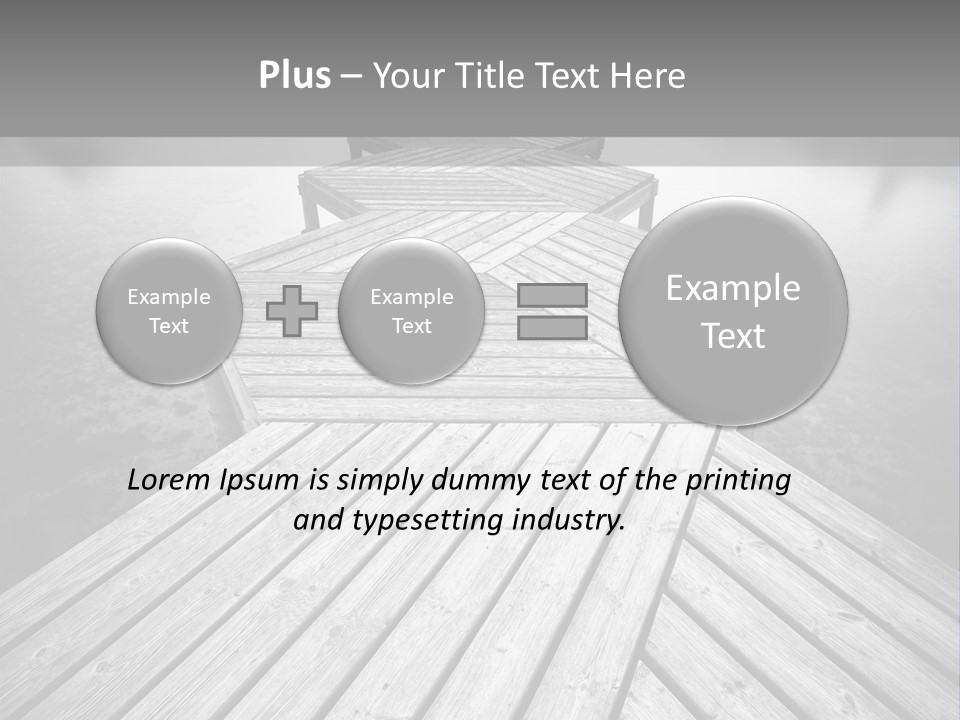 A Wooden Dock With Water And Clouds In The Background PowerPoint Template