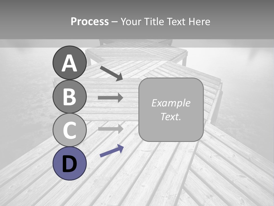 A Wooden Dock With Water And Clouds In The Background PowerPoint Template