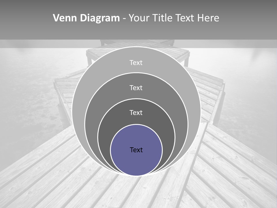 A Wooden Dock With Water And Clouds In The Background PowerPoint Template