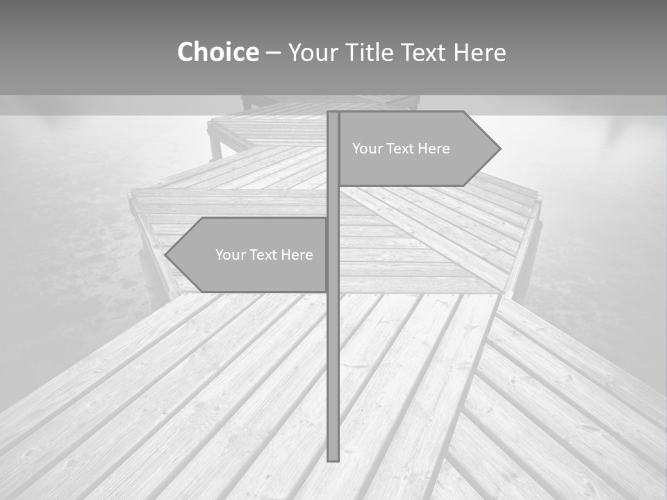 A Wooden Dock With Water And Clouds In The Background PowerPoint Template