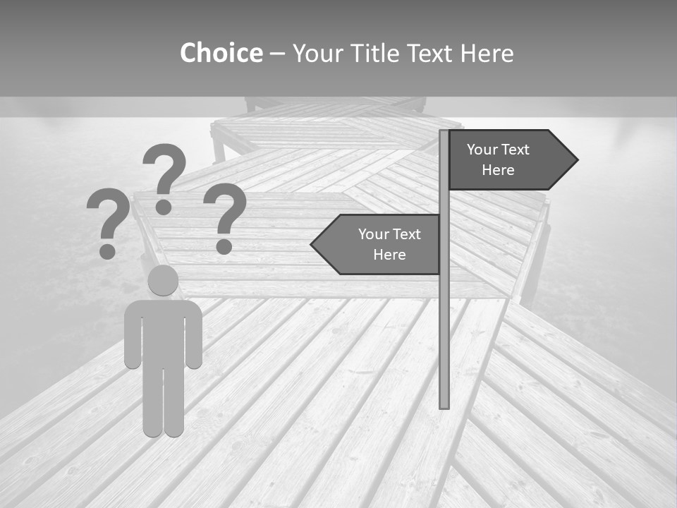 A Wooden Dock With Water And Clouds In The Background PowerPoint Template