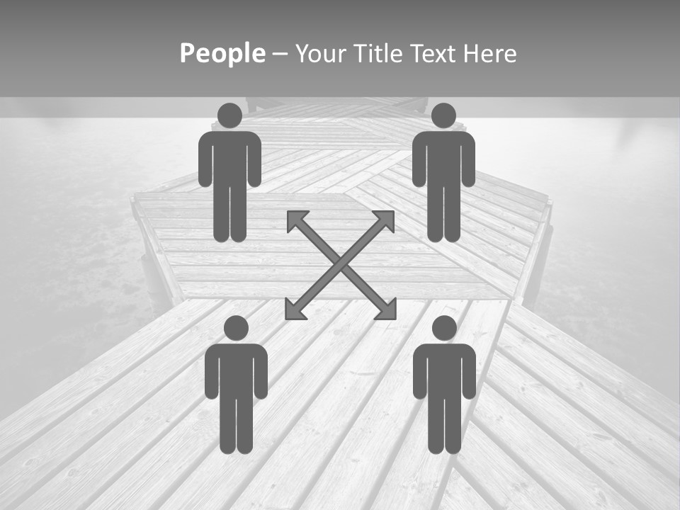 A Wooden Dock With Water And Clouds In The Background PowerPoint Template