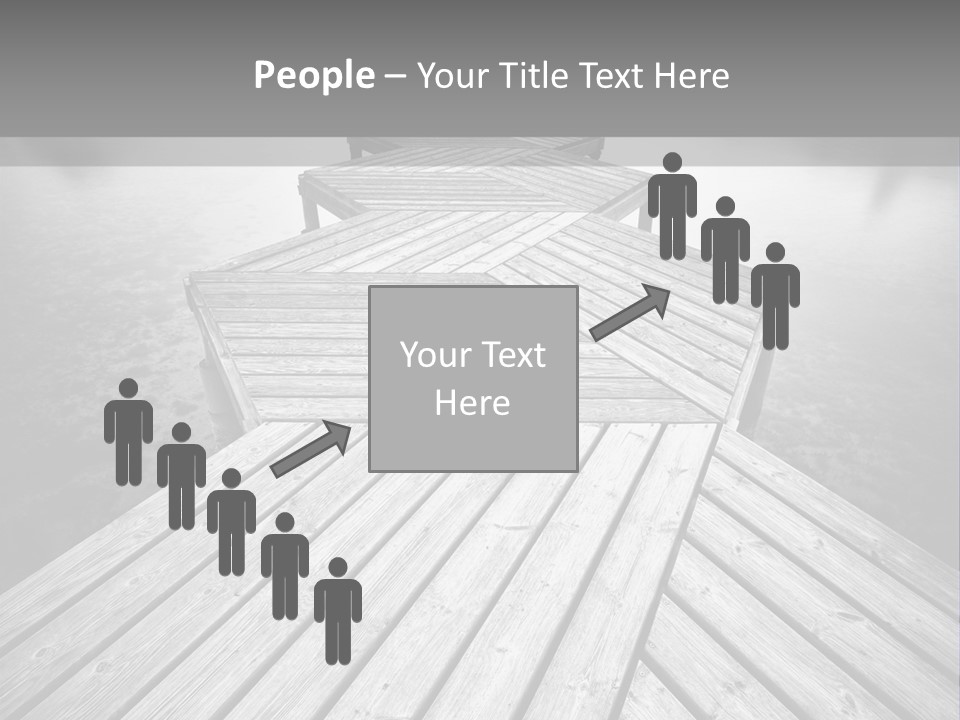 A Wooden Dock With Water And Clouds In The Background PowerPoint Template