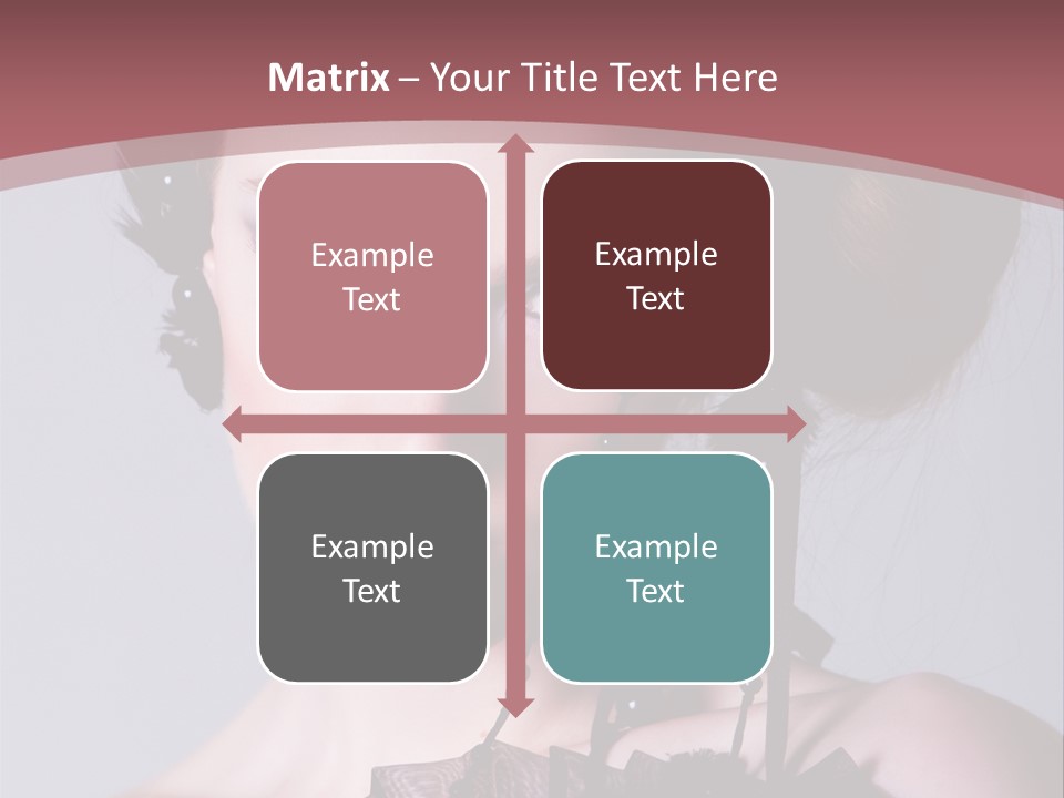 A Woman In A Black Dress With A Bow In Her Hair PowerPoint Template