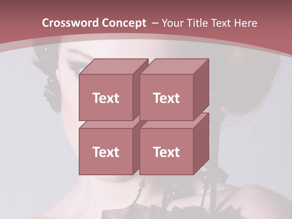 A Woman In A Black Dress With A Bow In Her Hair PowerPoint Template