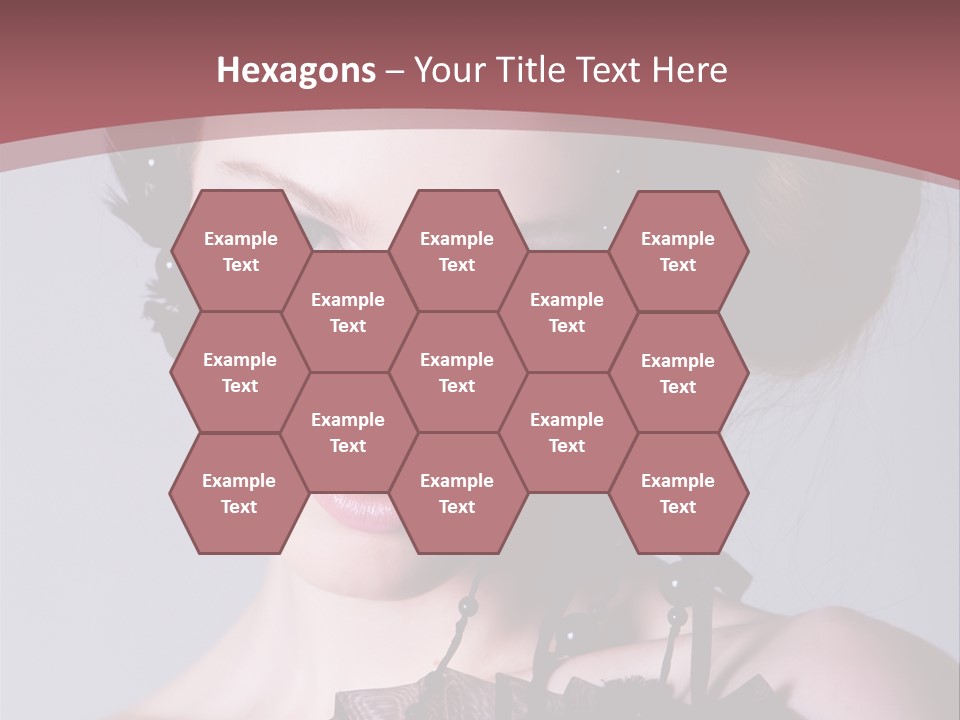 A Woman In A Black Dress With A Bow In Her Hair PowerPoint Template