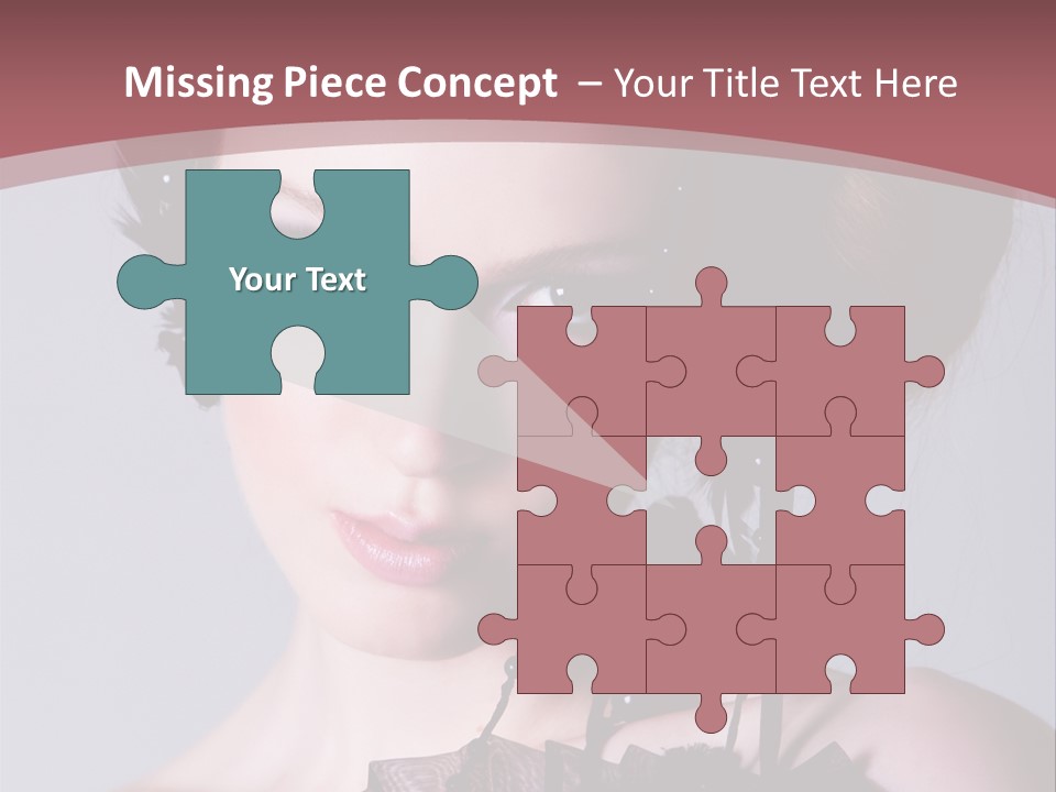 A Woman In A Black Dress With A Bow In Her Hair PowerPoint Template