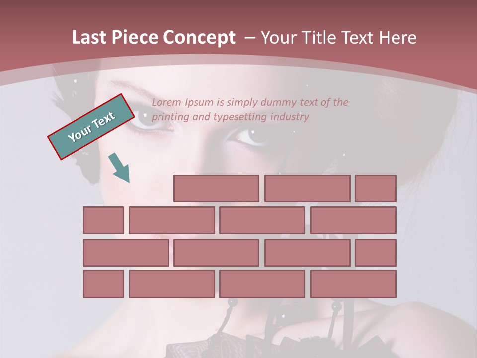 A Woman In A Black Dress With A Bow In Her Hair PowerPoint Template