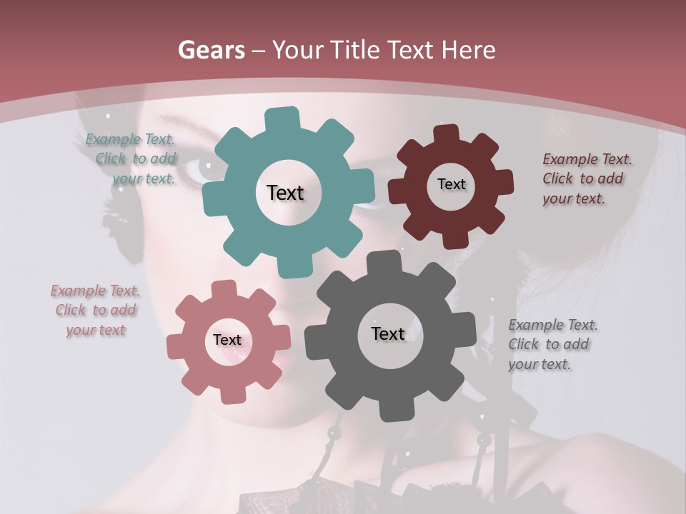 A Woman In A Black Dress With A Bow In Her Hair PowerPoint Template