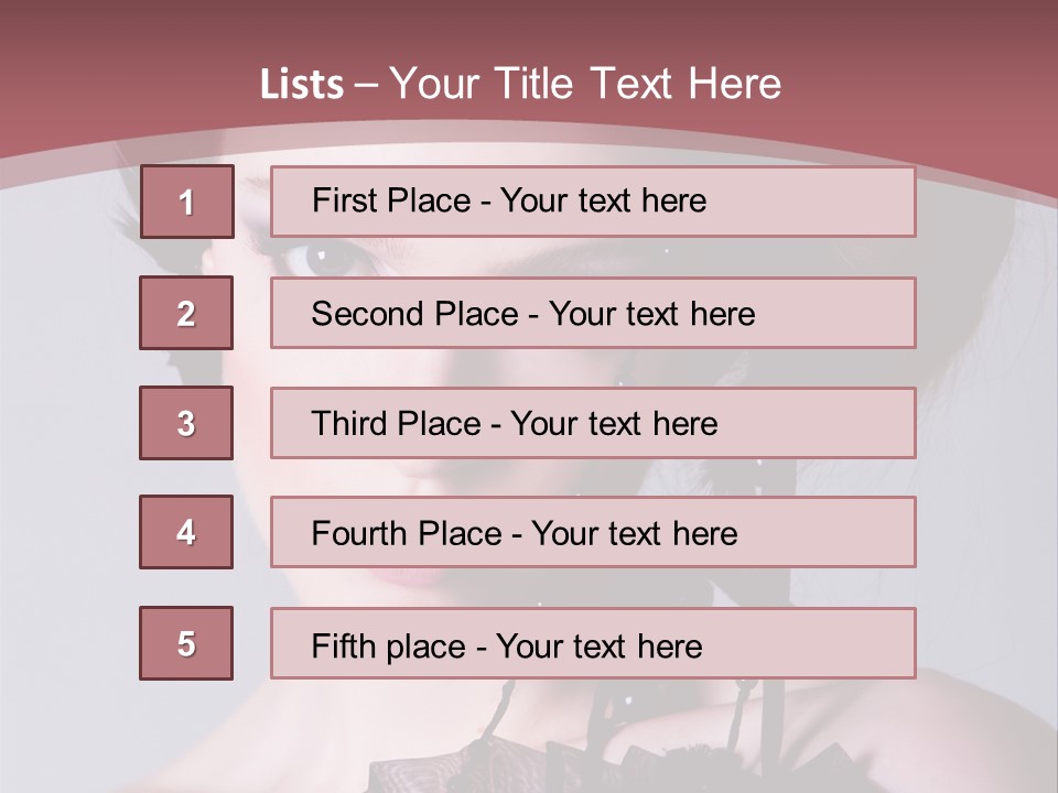 A Woman In A Black Dress With A Bow In Her Hair PowerPoint Template