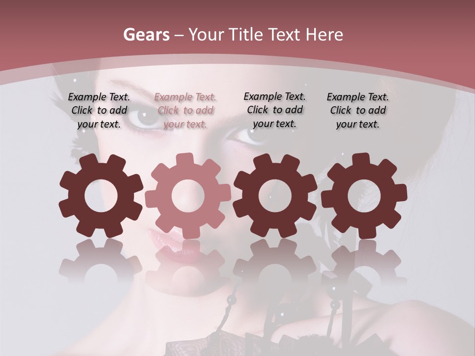 A Woman In A Black Dress With A Bow In Her Hair PowerPoint Template