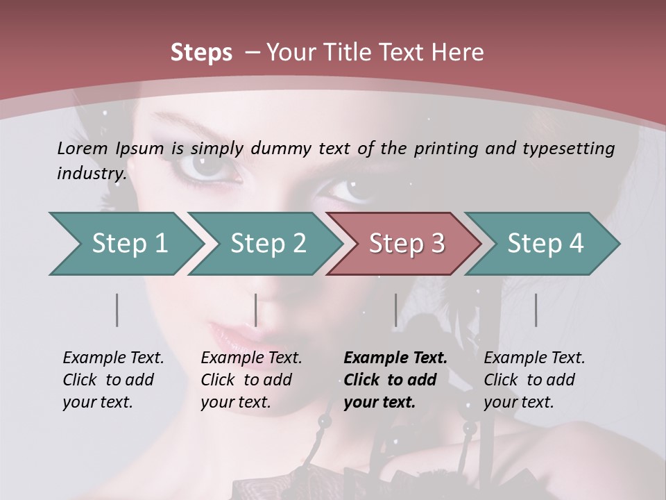 A Woman In A Black Dress With A Bow In Her Hair PowerPoint Template