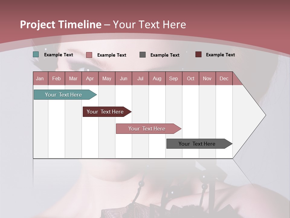 A Woman In A Black Dress With A Bow In Her Hair PowerPoint Template