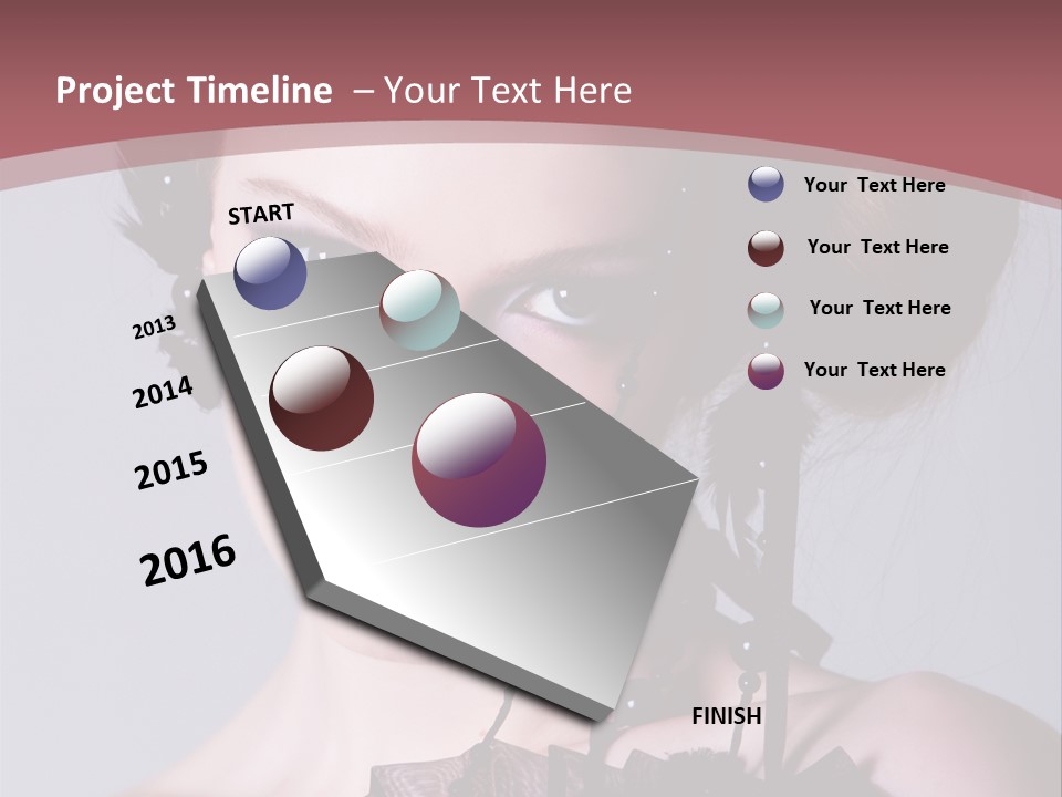 A Woman In A Black Dress With A Bow In Her Hair PowerPoint Template