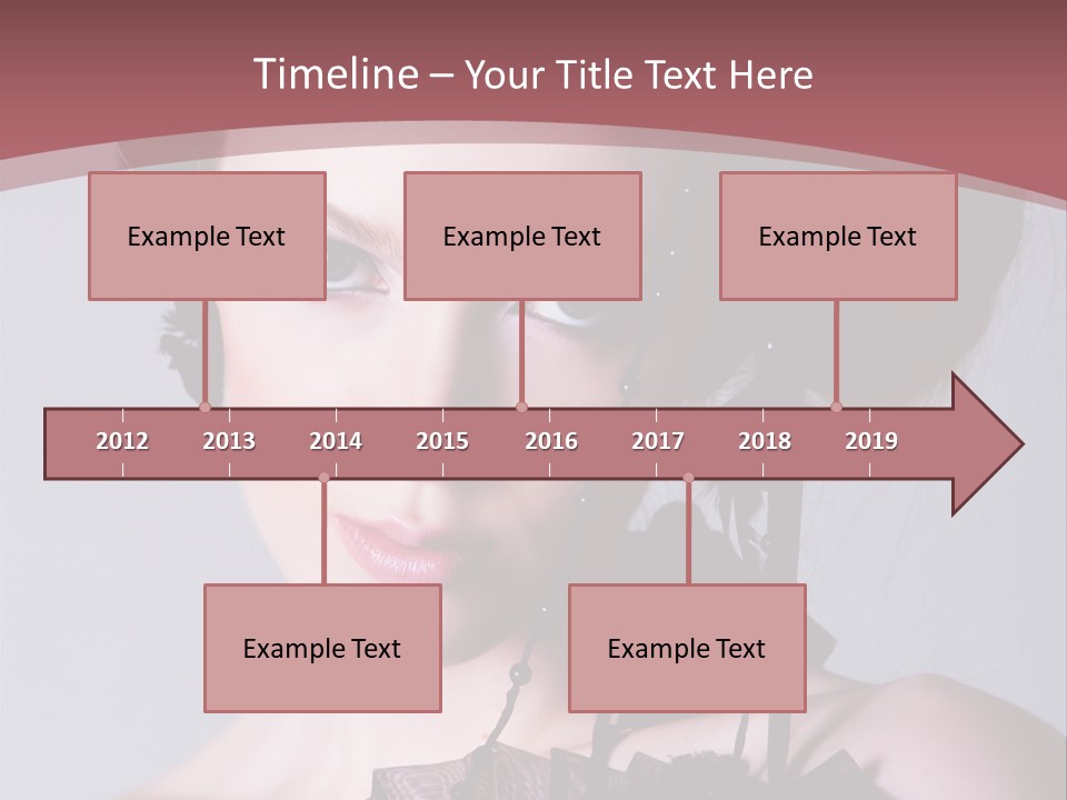 A Woman In A Black Dress With A Bow In Her Hair PowerPoint Template