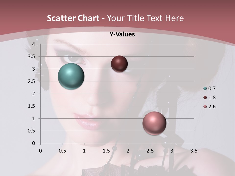 A Woman In A Black Dress With A Bow In Her Hair PowerPoint Template