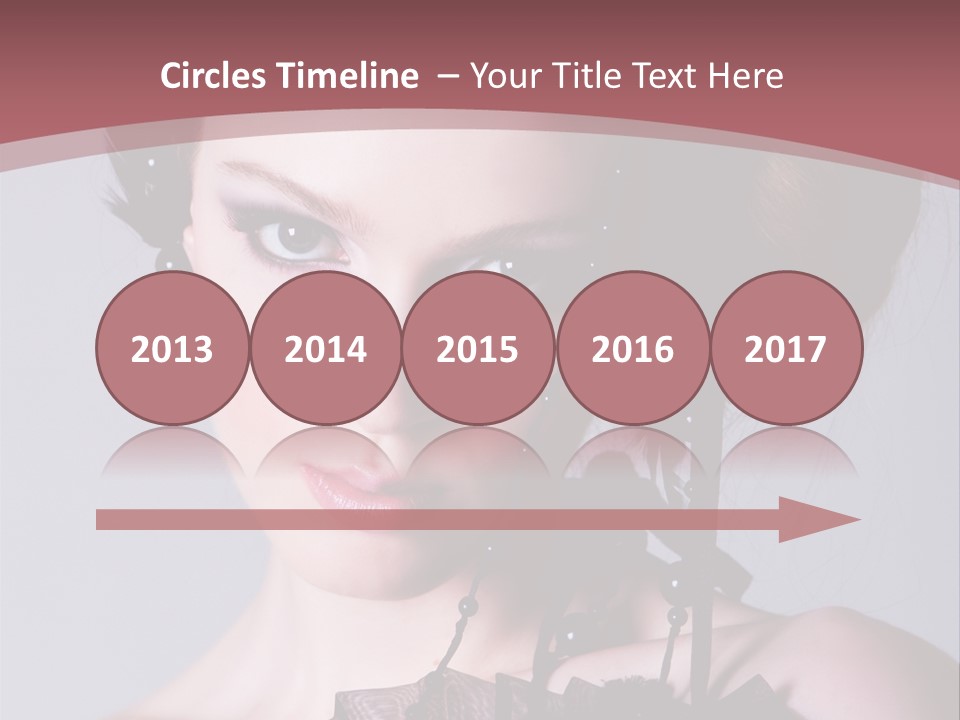 A Woman In A Black Dress With A Bow In Her Hair PowerPoint Template