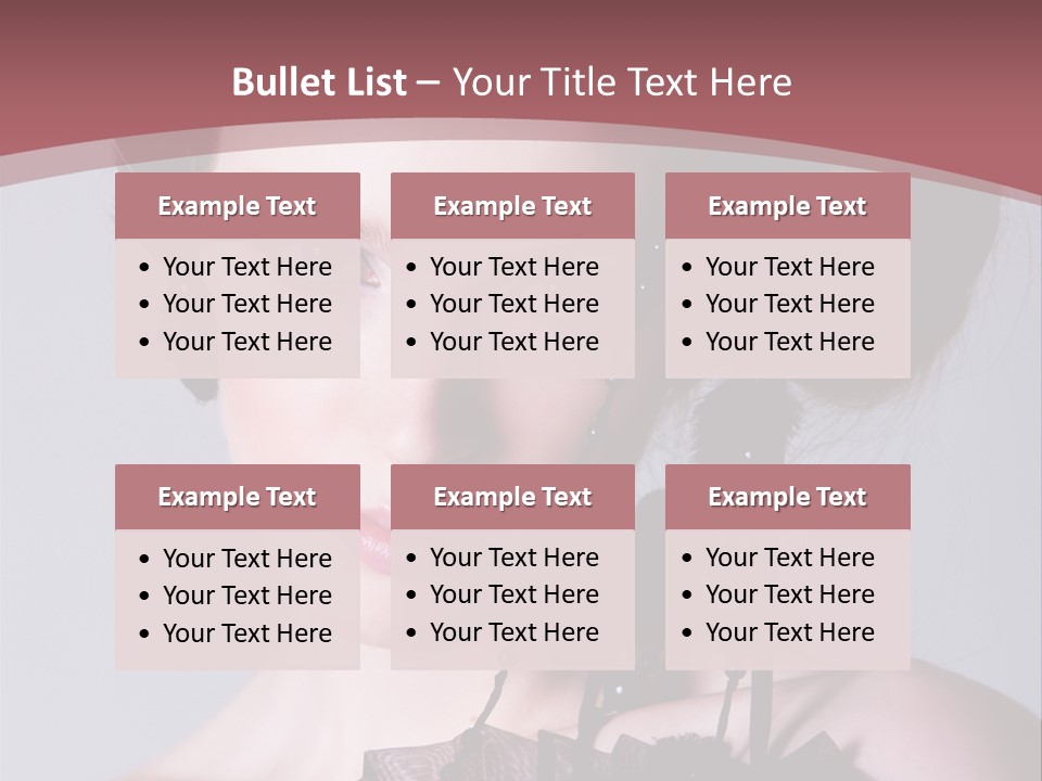 A Woman In A Black Dress With A Bow In Her Hair PowerPoint Template