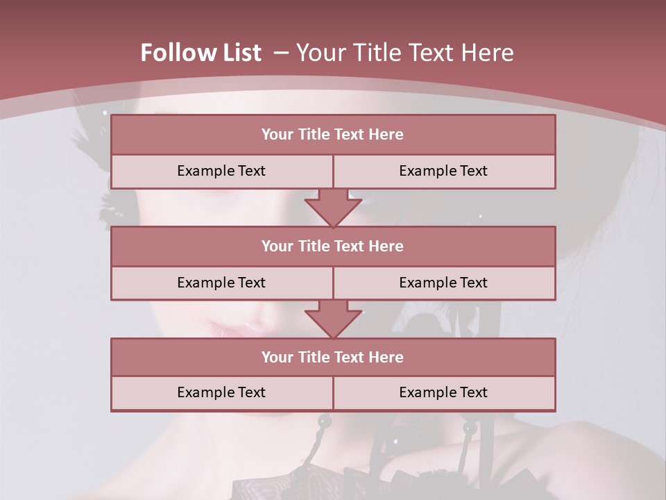 A Woman In A Black Dress With A Bow In Her Hair PowerPoint Template