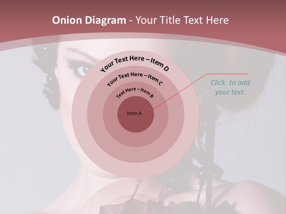 A Woman In A Black Dress With A Bow In Her Hair PowerPoint Template