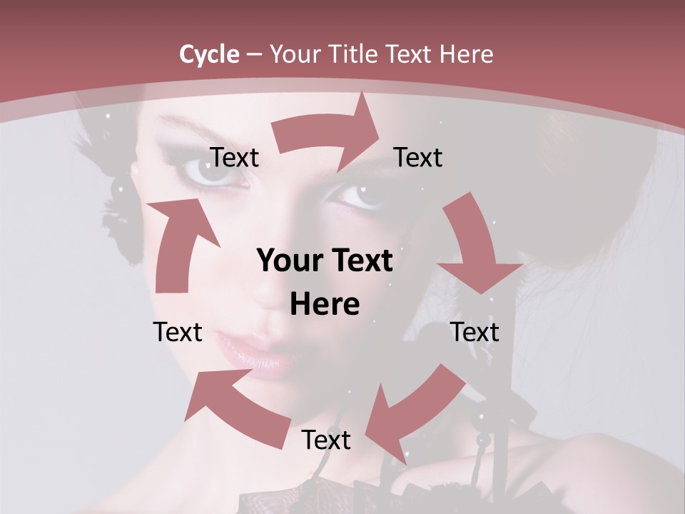 A Woman In A Black Dress With A Bow In Her Hair PowerPoint Template