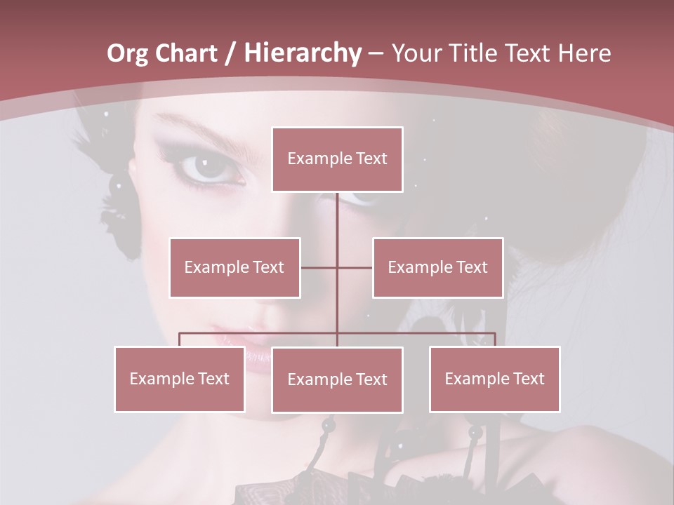 A Woman In A Black Dress With A Bow In Her Hair PowerPoint Template