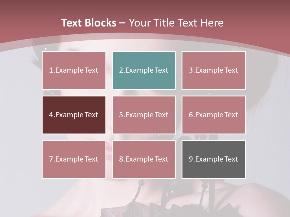 A Woman In A Black Dress With A Bow In Her Hair PowerPoint Template