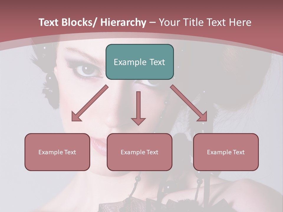 A Woman In A Black Dress With A Bow In Her Hair PowerPoint Template