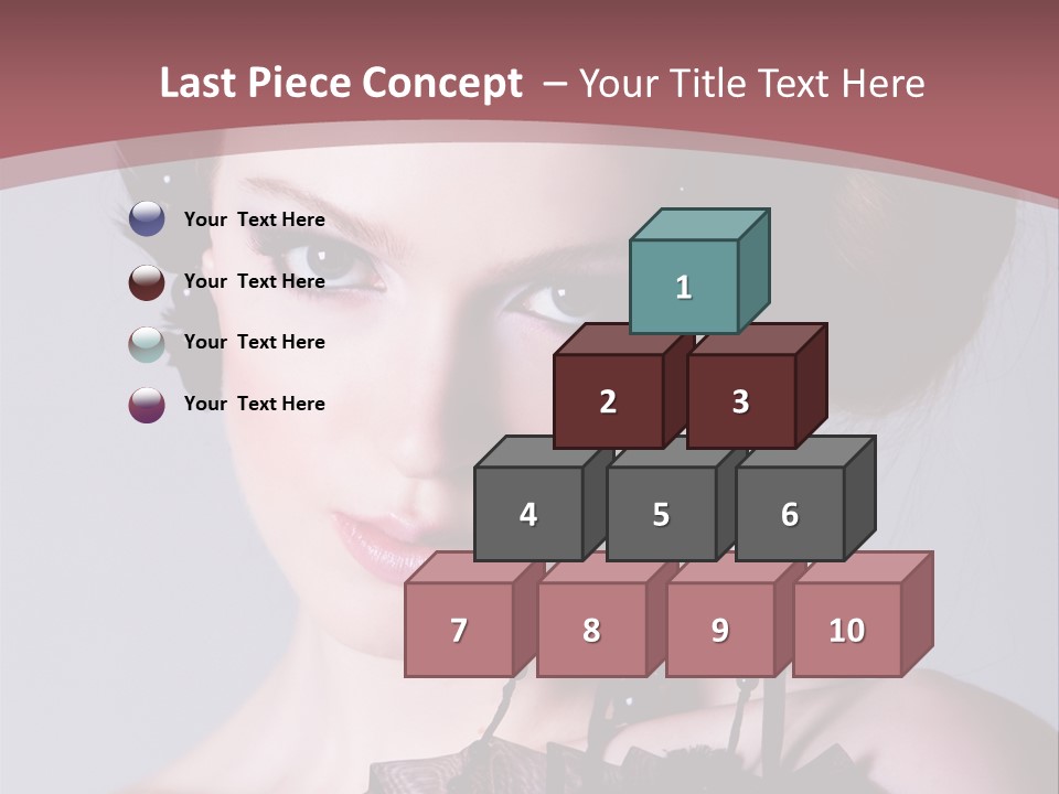 A Woman In A Black Dress With A Bow In Her Hair PowerPoint Template