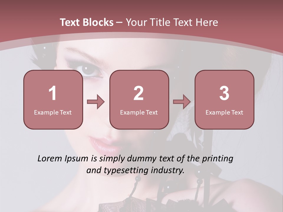 A Woman In A Black Dress With A Bow In Her Hair PowerPoint Template