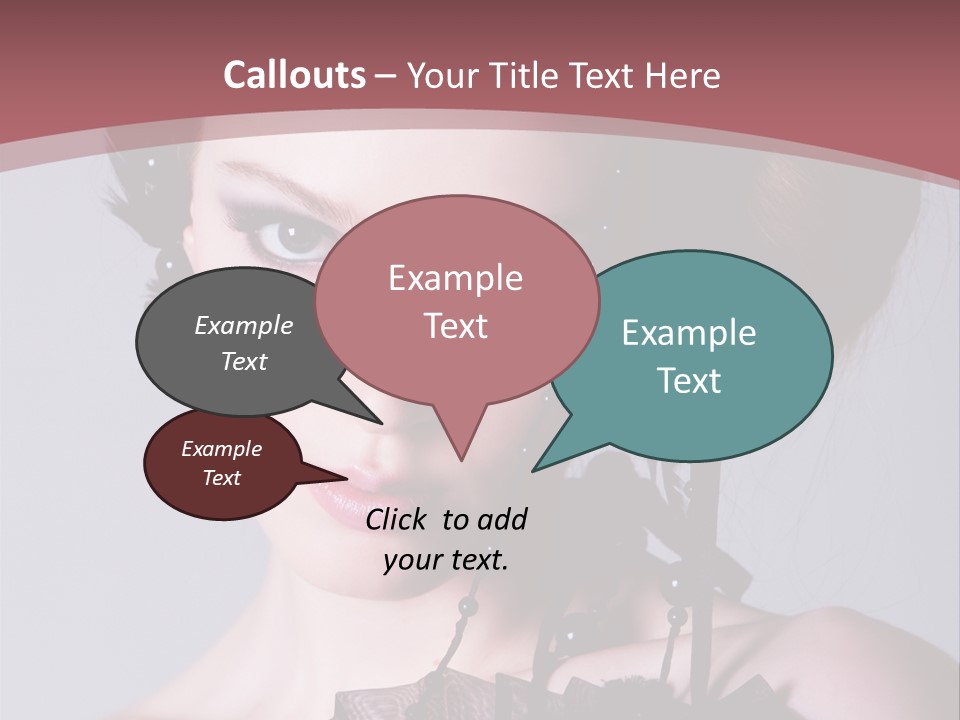 A Woman In A Black Dress With A Bow In Her Hair PowerPoint Template