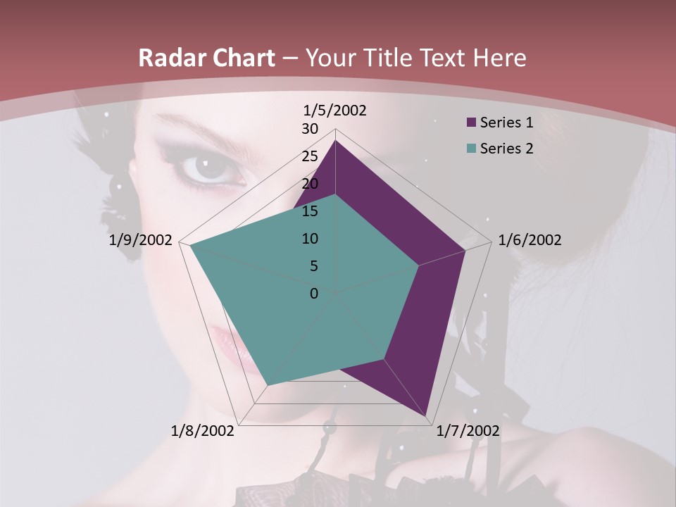 A Woman In A Black Dress With A Bow In Her Hair PowerPoint Template