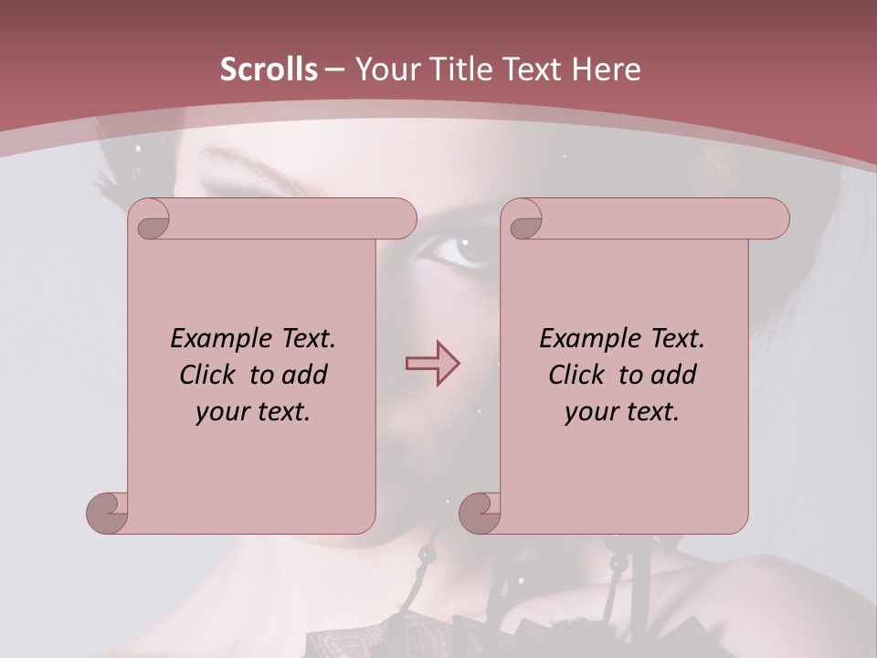 A Woman In A Black Dress With A Bow In Her Hair PowerPoint Template