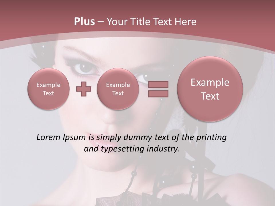 A Woman In A Black Dress With A Bow In Her Hair PowerPoint Template