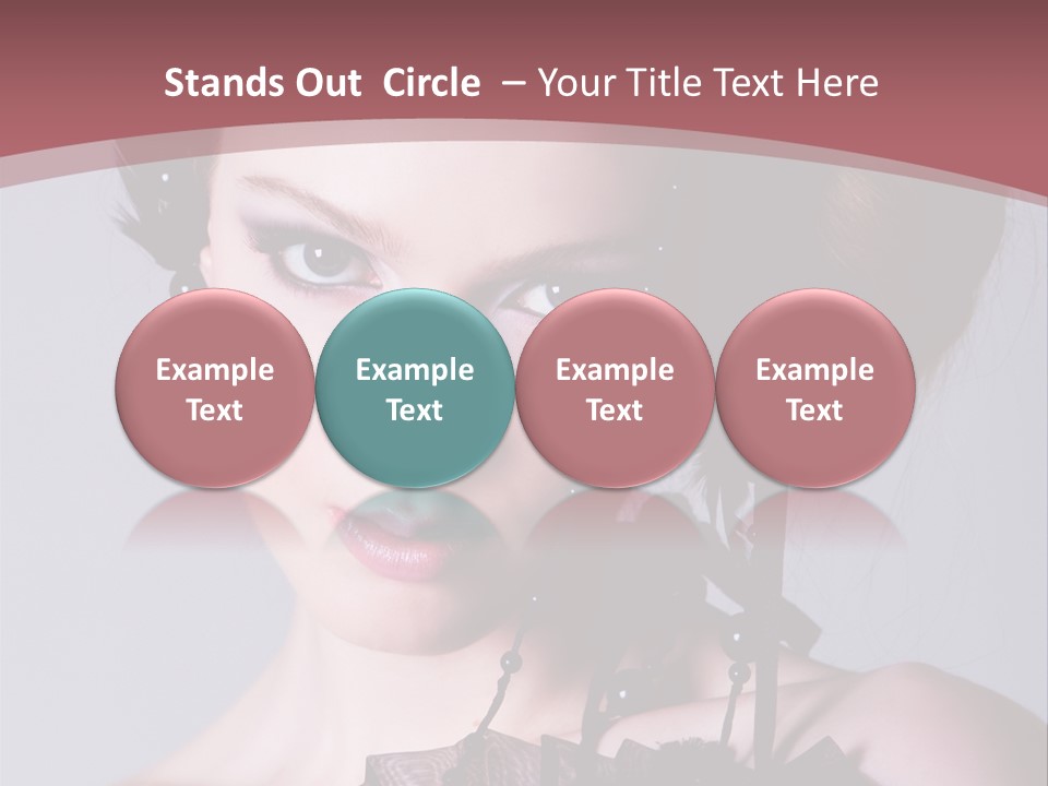 A Woman In A Black Dress With A Bow In Her Hair PowerPoint Template