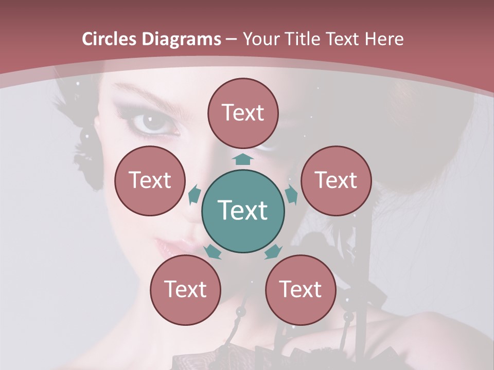 A Woman In A Black Dress With A Bow In Her Hair PowerPoint Template