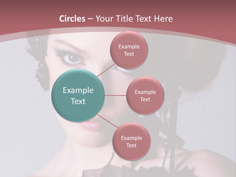 A Woman In A Black Dress With A Bow In Her Hair PowerPoint Template