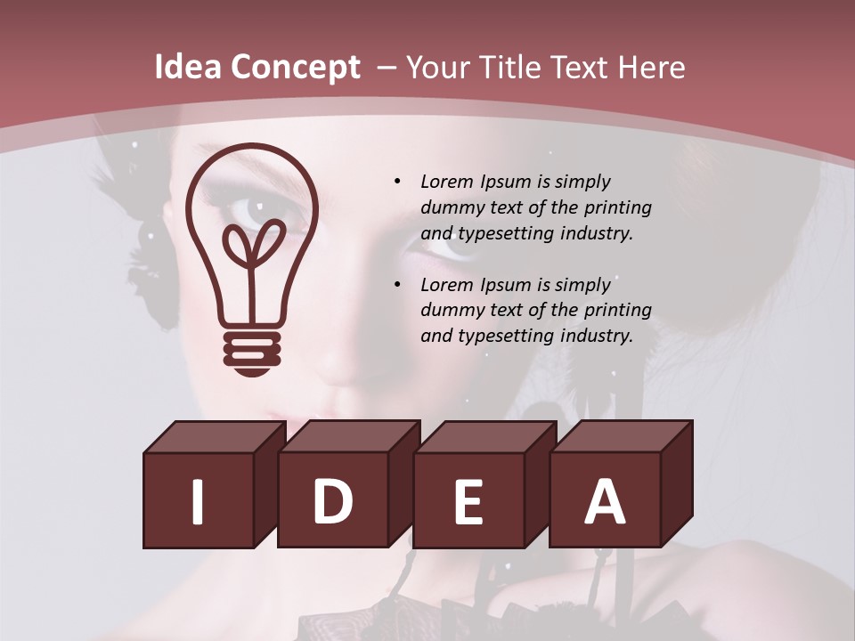 A Woman In A Black Dress With A Bow In Her Hair PowerPoint Template