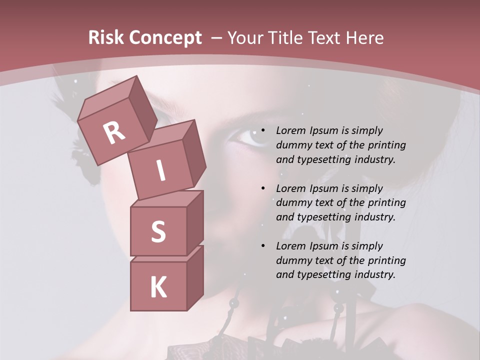 A Woman In A Black Dress With A Bow In Her Hair PowerPoint Template