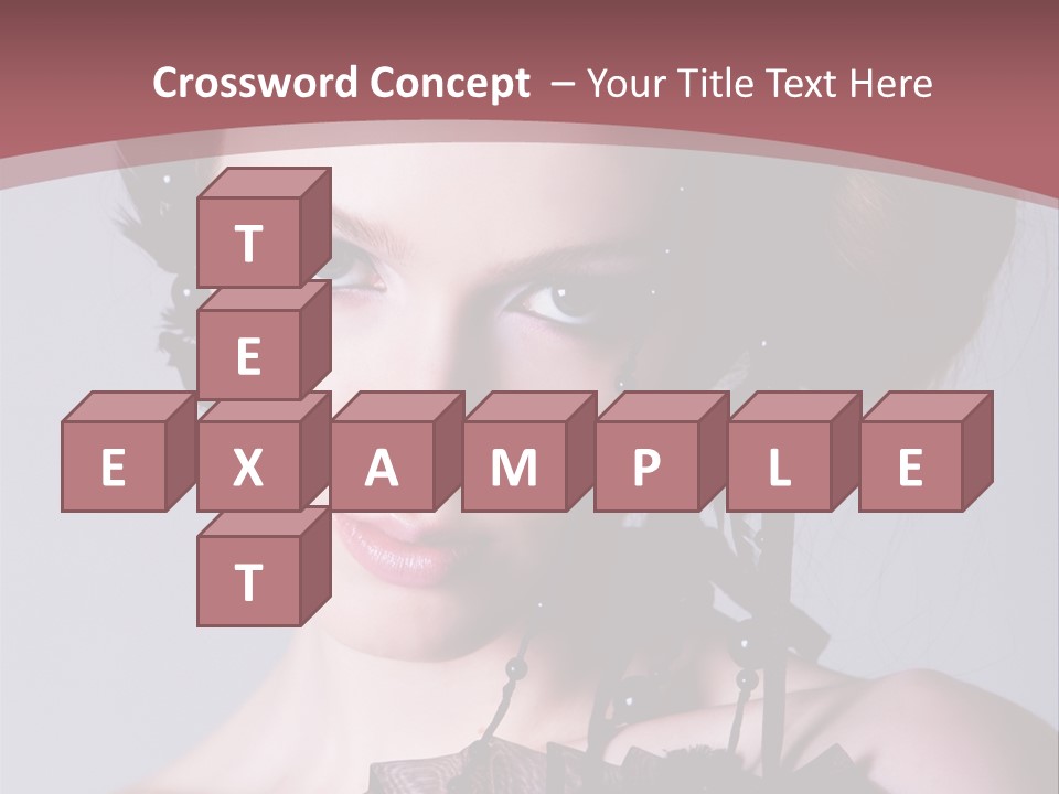 A Woman In A Black Dress With A Bow In Her Hair PowerPoint Template