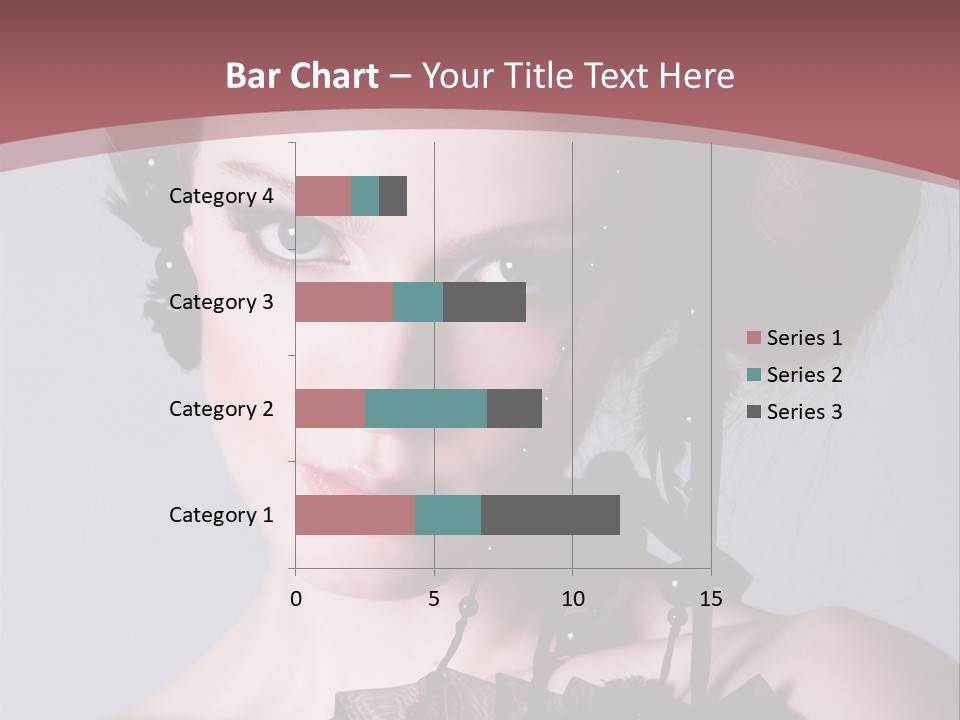 A Woman In A Black Dress With A Bow In Her Hair PowerPoint Template