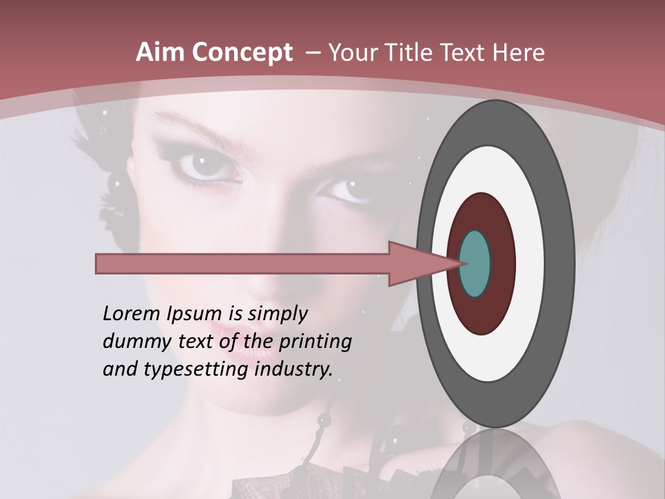 A Woman In A Black Dress With A Bow In Her Hair PowerPoint Template