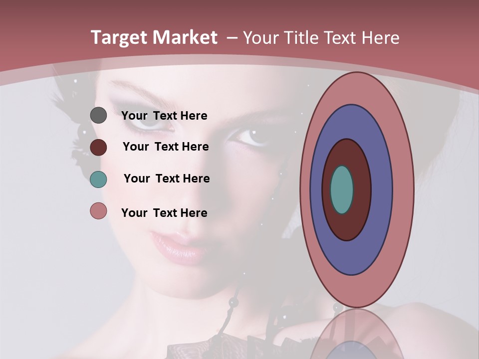 A Woman In A Black Dress With A Bow In Her Hair PowerPoint Template