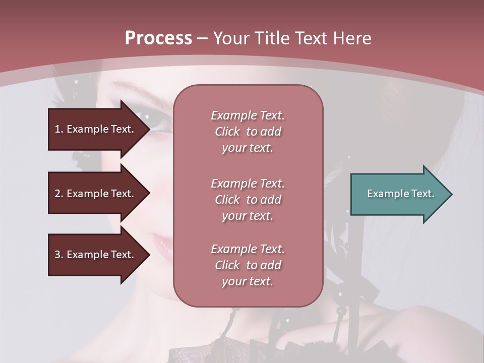 A Woman In A Black Dress With A Bow In Her Hair PowerPoint Template