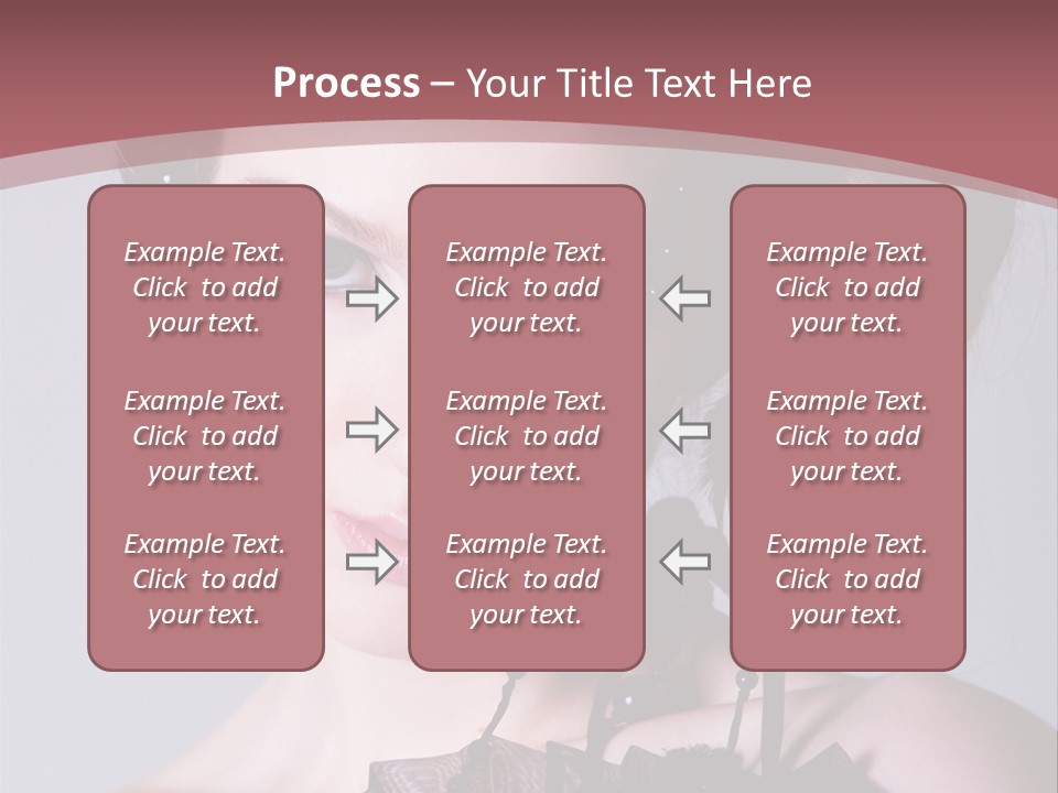 A Woman In A Black Dress With A Bow In Her Hair PowerPoint Template