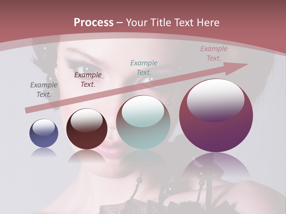 A Woman In A Black Dress With A Bow In Her Hair PowerPoint Template