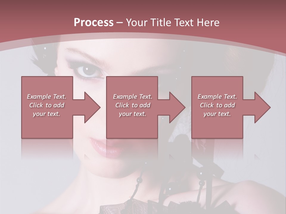 A Woman In A Black Dress With A Bow In Her Hair PowerPoint Template