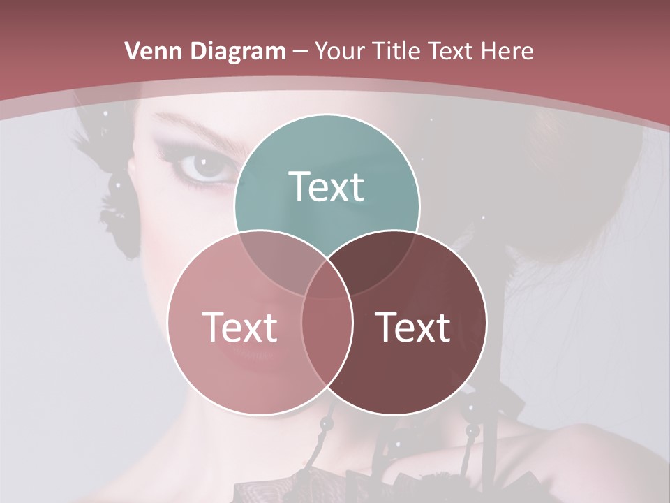 A Woman In A Black Dress With A Bow In Her Hair PowerPoint Template