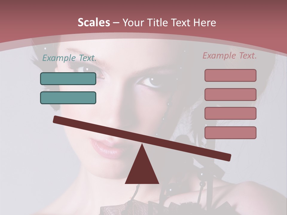 A Woman In A Black Dress With A Bow In Her Hair PowerPoint Template