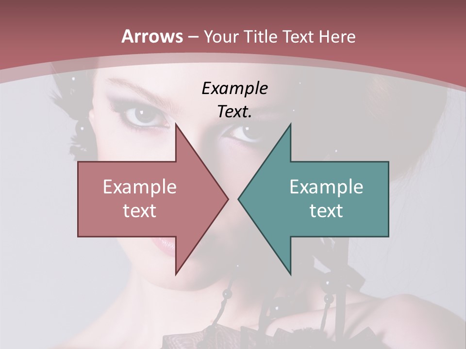 A Woman In A Black Dress With A Bow In Her Hair PowerPoint Template